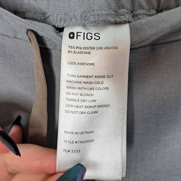 Figs Women's Yola Skinny Scrub Pants Space Grey Size Small - Picture 6 of 7